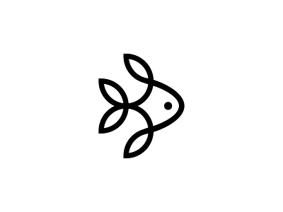Fish / Logo design deep dive eye fins fish fish logo flipper garnys geometric identity lake mark minimalis minimalism minimalist ocean plastic sea splash underwater