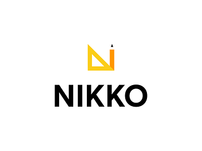 Nikko / N / Ruler / Pencil accuracy builder carpenter confident garnys geometric logo design lumber minimalism narrow pencil precise precision proper resposible ruler timber tools wood wooden