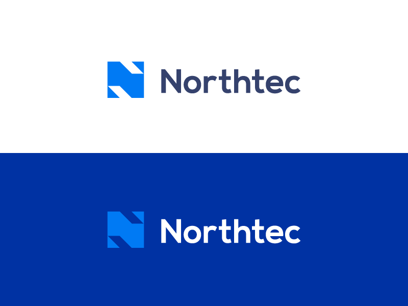 N / Northtech logo design stock production produce device product branding create facbrication fabricate complete construct assemble identity mark garnys technology tech geometric lettern manufacture product
