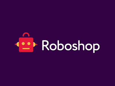 Roboshop antenna automatic bag cybord garnys geometric handle identity logo design market price robot robotics roboto shop showroom signal toys whip wires