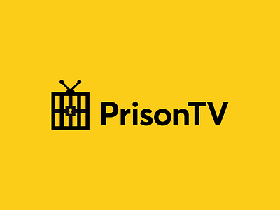 PrisonTV antenna audio box captive channel convict detainee garnys idenitty jail lock lockup logo design mark prison receiver station tube tv video