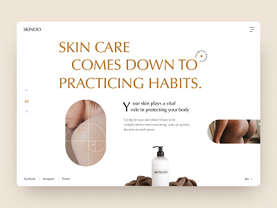 Cosmetic Landing Page branding ui ux