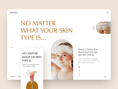 Cosmetic Landing & Mobile App branding ui ux