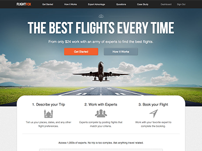 Flightfox Home Page flightfox homepage