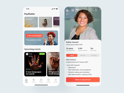 App for searching psychologist app app for searching psychologist mobile search ui ux