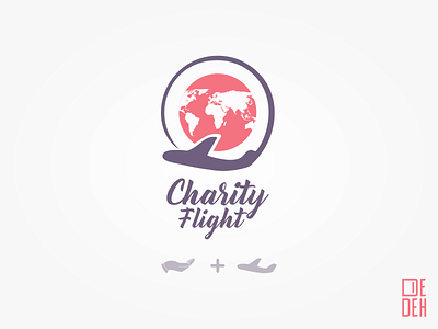 Charity Flight charity design flat flight logo plane smartlogo vector
