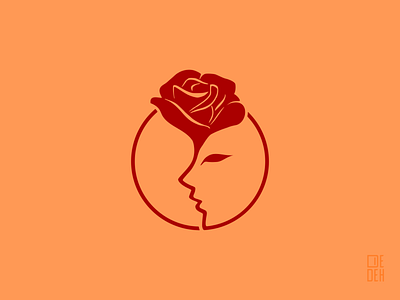 roseandwomen design flat flower flowers logo minimal art rose rose logo vector
