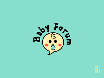 Baby forum baby cute cute fun funny forum funny kid kids logo vector