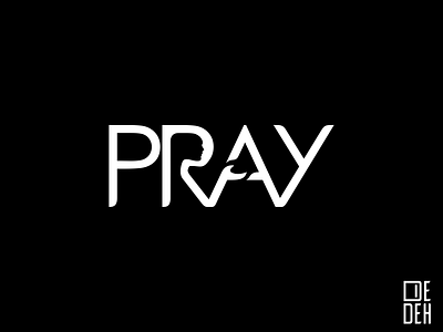 pray design flat logo minimal art typography vector whitespace wordmark wordplay