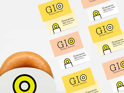 Potato Donut GIO bakery branding donut flat logo minimal art