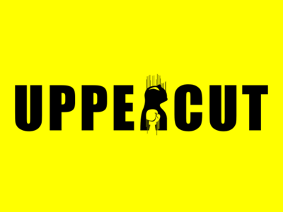 Uppercut design flat logo minimal art typography vector whitespace