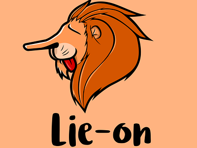 Li(e)on design lion head logo pinocchio wordplay