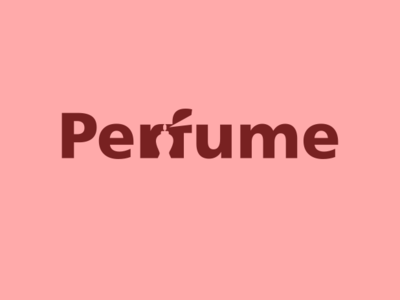 Perfume design flat logo minimal art typography vector whitespace