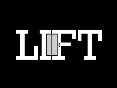 Lift design flat logo minimal art typography vector whitespace wordplay