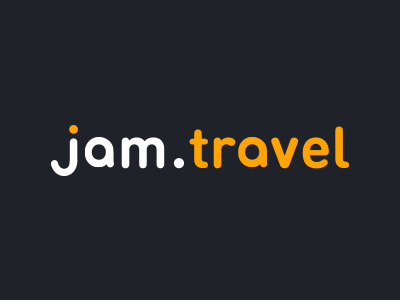 Jamm.travel graphic lettering logo typography yellow