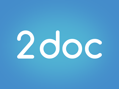 2doc blue graphic lettering logo typography