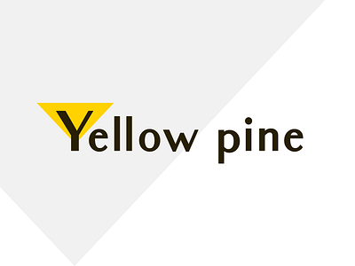 Yellow pine graphic lettering logo typography ui yellow