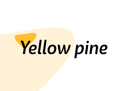Yellow pine logo v2 branding design lettering logo typography ui vector yellow
