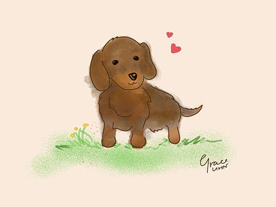 Puppy Love affinity designer art chocolate dog dog illustration dogs gradient illustration puppy serif