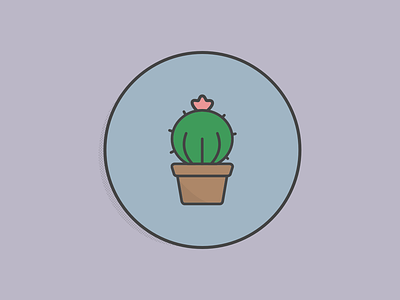 Cactus Icon design flat design illustration sticker vector