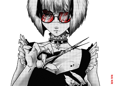 Aya the Black Cat bountyhunter comics cuthair digitalart graphic design hairdresser hitman maid manga sideproject