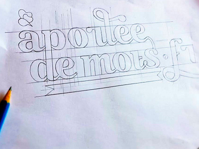 À portée de mots branding brush calligraphy face font identity lettering logo pencil sketch type typography