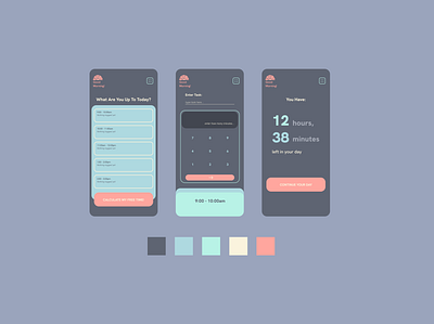 How Much Free Time Do I Have Today? app dailyui design ui