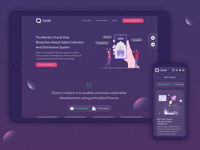 Qiam branding design ui ux website