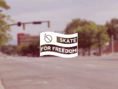 Skate for Freedom logo skateboard video