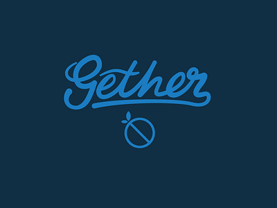 Gether Script cursive fruit gether hand drawn logo script