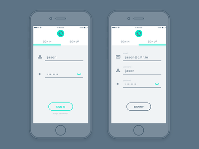 DailyUI 001 - Qrtr Sign Up Page
