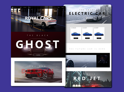 Automobile Concept Website design designer frontend uiux