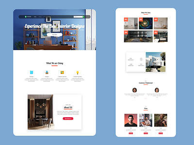 Interior Concept Website design designer frontend ui