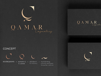Qamar Cosmetics logo logodesign