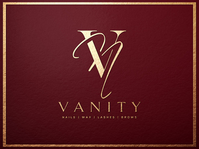 vanity nails salon luxury logo beauty logo brand design branding cosmetic logo elegant design elegant logo feminine logo logo design logodesign logos luxury logo