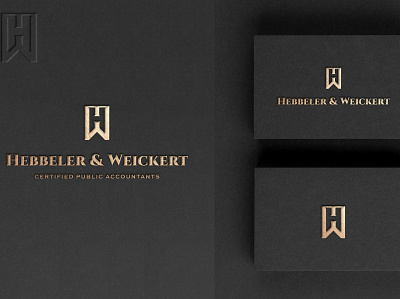 Hebbeler & Weickert accountants brand design elegant font elegant logo logo logo design logodesign luxury font luxury logo monogram logo