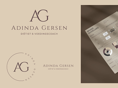 Adinda Gersen ag logo aglogo branding elegant logo graphic design logo logodesign logoshop luxury logo luxurylogo minimal