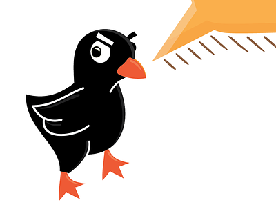 Retouched Goose illustration logo mascot vector