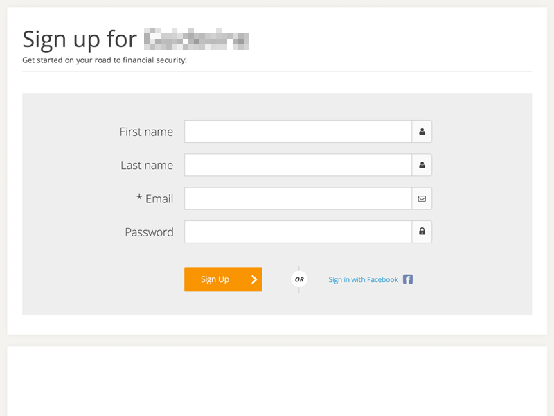Info Sign Up Form Signup Form by Doug Lee on Dribbble