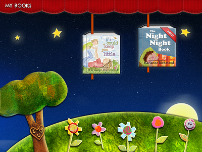 Book Reader Night Scene book children illustration ipad reader