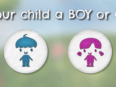 Boy or girl? fabric icons ipad kids