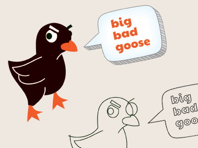 le goose goose illustration logo