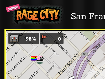 Rage City 8bit games ui