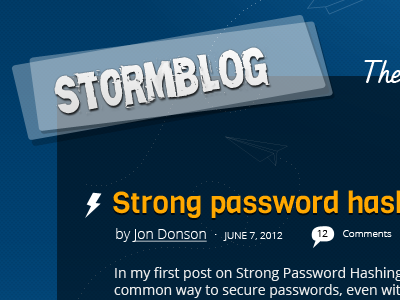 StormBlog blog blue logo ui