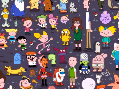 Cartoonpattern andrew power awesome cartoon pattern