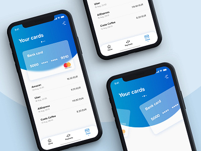 Your cards app design app designer cards ui financial financial app ios app mobile app design prototype ui uiux user experience design user interface wallet ui
