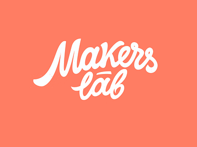 Logo: Makers Lab calligraphy lampas lettering logo pokras