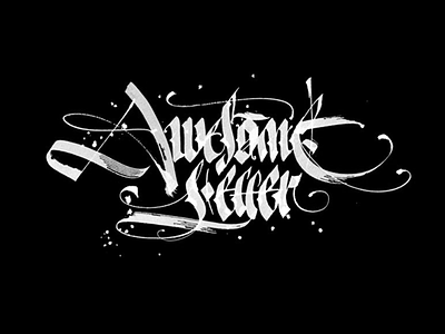 Calligraphy: Awesome Letter calligraphy pokras pokraslampas