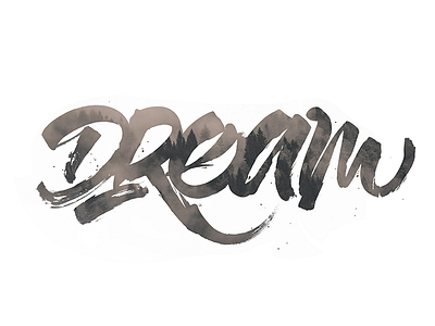 Brushpen calligraphy: Dream calligraphy pokras pokraslampas