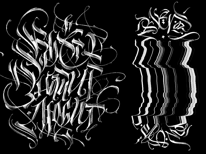 Modern Gothic Calligraphy collection by Pokras Lampas on Dribbble